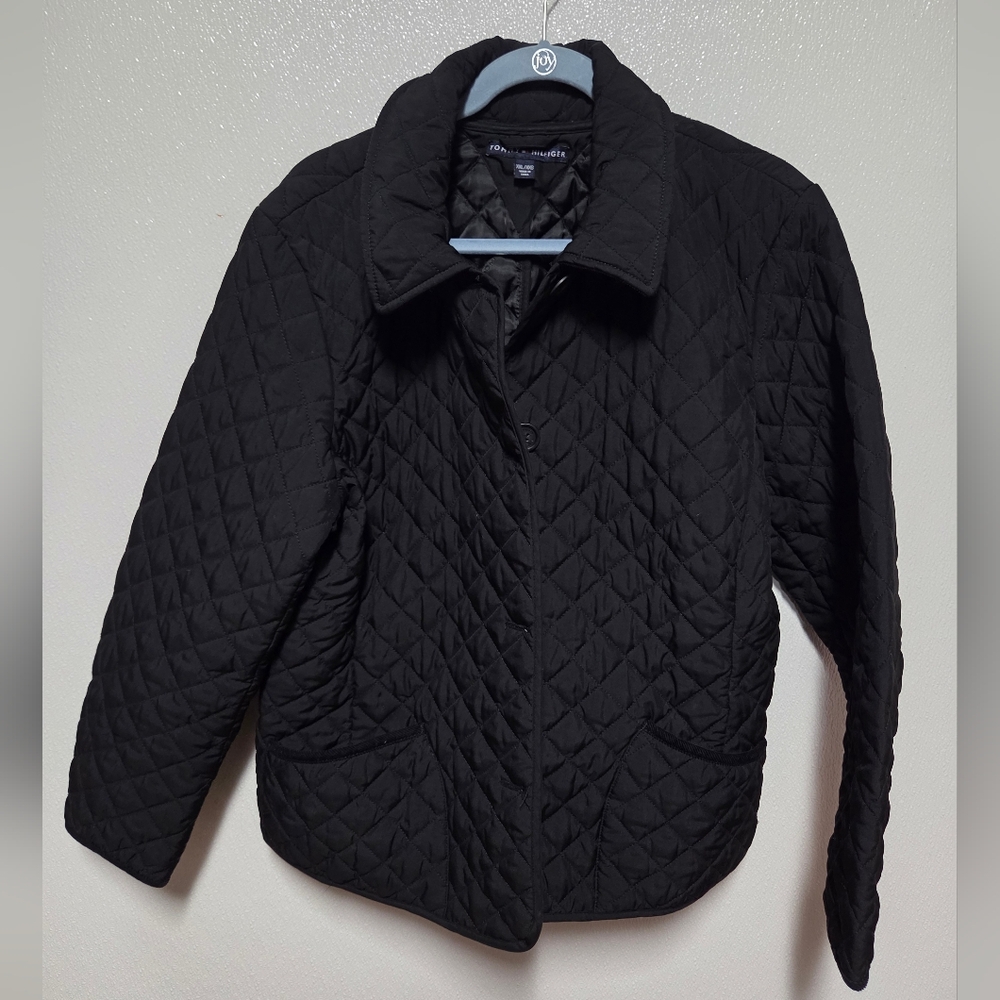 Tommy Hilfiger Women's Black Quilted Coat
